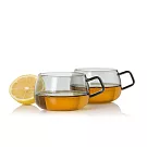 【德國 AdHoc】晶燦造型耐玻璃杯兩入組(極光灰/ 400 ml)