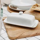 《Mikasa》Chalk附蓋長方白瓷奶油盤 | 點心盤 起司盤 輕食盤