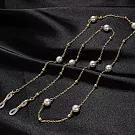 seoul show首爾秀 9珠夾珠兩用口罩掛繩鏈墨鏡平光眼鏡鍊老花近視防丟鍊  金色