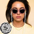 seoul show首爾秀 小海螺串珠兩用口罩掛繩鏈墨鏡平光眼鏡鍊老花近視防丟鍊  白色