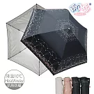 【雨之戀】降溫10℃涼感扁摺疊傘_雪紡  外黑內白