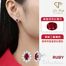 【CF鑽飾】耳環《赤心》1克拉培育紅寶石 生日禮物