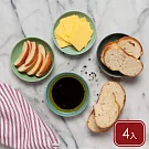 《NOW》石陶醬料碟4入 - 綠葉11.5cm