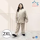 【雨之情】時尚高機能套裝雨衣_二件式  灰卡_2XL