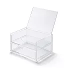 [MUJI 無印良品]壓克力盒附蓋(抽屜式/可堆疊)/2層