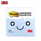 (3入1包)3M 654─2A可再貼便條紙 藍色(7.5×7.5公分)
