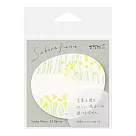 MIDORI 半透明花紋便條貼─ 花卉黃