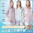 【ST.MALO】法式緹花完美修身超跑級抗UV UPF50+防曬外套─ XL 水晶粉