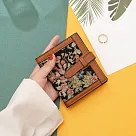 【素包包】女短夾 千鳥紋復古簡約卡多多大容量短夾 _復古花紋