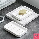 JIAGO 簡約雙層肥皂盒 白色