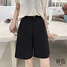 【初色】薄款括腿西裝短褲─黑色─61997(M─2XL可選) M 黑色
