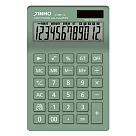 JINHO京禾 12位元桌上型計算機 極簡太陽能無印風JH─2891─12 瓦松綠