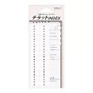 MIDORI 手帳索引貼(S)─ 數字灰