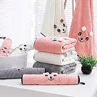 【Ma─Club】立體笑臉兔耳朵刺繡吸水浴巾 * 粉色