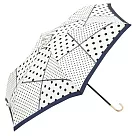 【日本because】Pattern Dots 簡約磚點輕量折傘 ‧ 白