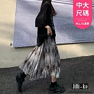 【Jilli~ko】油畫風碧綠色漸變色慵懶半身裙 J10711 FREE 圖片色