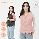 【KISSDIAMOND】輕暖菱格壓紋薄絨背心(加絨/保暖/KDC─8021) L 粉色