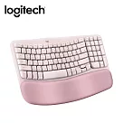 羅技 WaveKeys 人體工學鍵盤 玫瑰粉