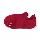 【MUJI 無印良品】女棉混腳跟防磨淺口直角襪23─25cm 紅色