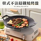 【上手家居】韓式烤盤 38cm (烤肉盤/韓國烤盤/鑄鐵烤盤/燒烤盤/麥飯石烤盤/卡式爐烤盤/電磁爐烤盤)