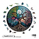 【YouRPUZZLE】木質不規則立體拼圖 星夜樹語