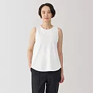 【MUJI 無印良品】女不易汗染運動坦克背心 S 白色