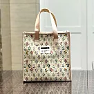 【素包包】碎花大容量媽咪包上班學生通勤好攜便當袋(26x26x13) _菱格碎花