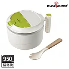 【BLACK HAMMER】不鏽鋼多功能隔熱碗/泡麵碗950ml(附餐具)─兩色可選─ 綠
