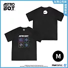 Astro Bot 純綿T─Shirt (宇宙機器人) M 黑色