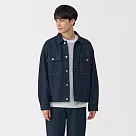 【MUJI 無印良品】男吉貝木棉混丹寧外套 S 暗藍