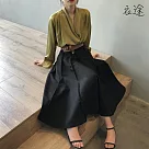 【衣途】赫本風高腰修身顯瘦長裙(KDSY─B592) M 黑色
