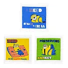 【日本丸真】小小兵 純棉洗臉巾三入組 睡覺時間 睡覺時間