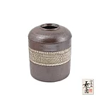 【日本長谷園伊賀燒】日式木紋陶筒