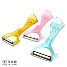 日本製造 不鏽鋼果凍色可站立皮引削皮器NO─8033 (橘/粉紅/綠 隨機出貨)