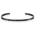 MANTRABAND 美國悄悄話手環 Enjoy the Journey 享受人生旅程 灰銀