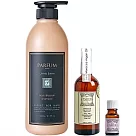 Parfum 巴黎帕芬 香氛精油洗髮精600ml(多款可選)+經典香水小蒼蘭護髮油100ml+10ml水梨花(保濕)