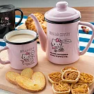 Hello Kitty 琺瑯手沖杯壺組