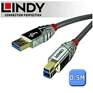 LINDY 林帝CROMO USB3.0 Type─A/公 to Type─B/公 傳輸線 0.5m (36660)