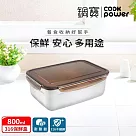 鍋寶 316不鏽鋼保鮮盒800ML─長方形 BVS─0801