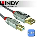 LINDY 林帝 CROMO USB2.0 Type─A/公 to Type─B/公 傳輸線 0.5m (36640)
