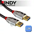 LINDY 林帝 CROMO USB3.0 Type─A 公 to 公 傳輸線 1m (36626)