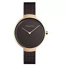 OBAKU 簡約百搭時尚腕錶─棕