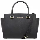 MICHAEL KORS 經典防刮手提斜背包─黑黑
