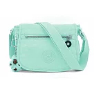 KIPLING 迷你翻蓋小斜背包─粉綠