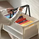 樹德livinbox ─ 手提摺疊籃(無蓋) FB─4531H 典雅白邊