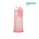 【韓國sillymann】 100%鉑金矽膠指套牙刷─2入粉色