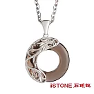 石頭記 冰種黑矅石項鍊 圓融黑繩