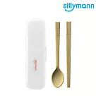 【韓國sillymann】 100%鉑金矽膠兒童餐具套裝組(附防塵盒)綠