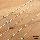 40+5cm延長鍊。百搭細緻義大利純銀鍊子項鍊《925純銀外鍍專櫃級正白k》水波