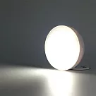 電池式便攜磁吸觸控LED圓形小夜燈(1入)白光